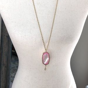 Kendra Scott Rayne Gold Long Pendant Necklace w/ charm added